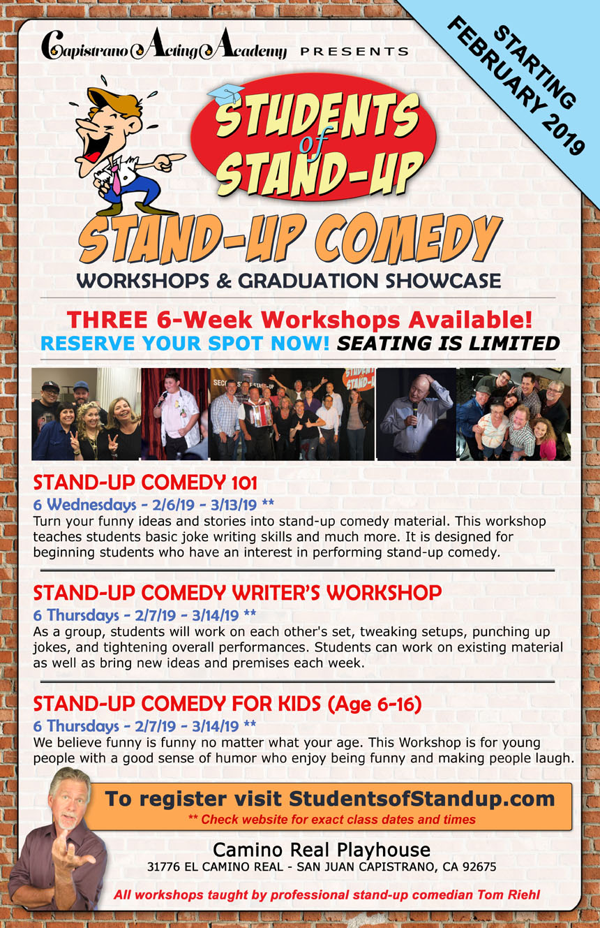 Comedy Workshops Comedy Coaching Tom Riehl Orange County How To Be Funny